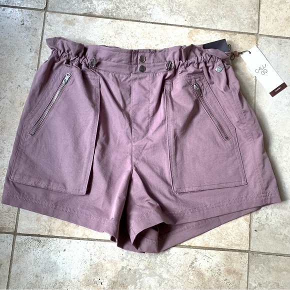 NWT Calia Journey Collection High-Rise Relaxed Fit Shorts Hazy Plum Paperbag S - Picture 3 of 11